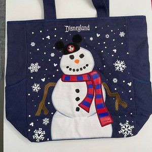 NWT- Rare Disneyland Snowman Christmas Holiday Tote Bag